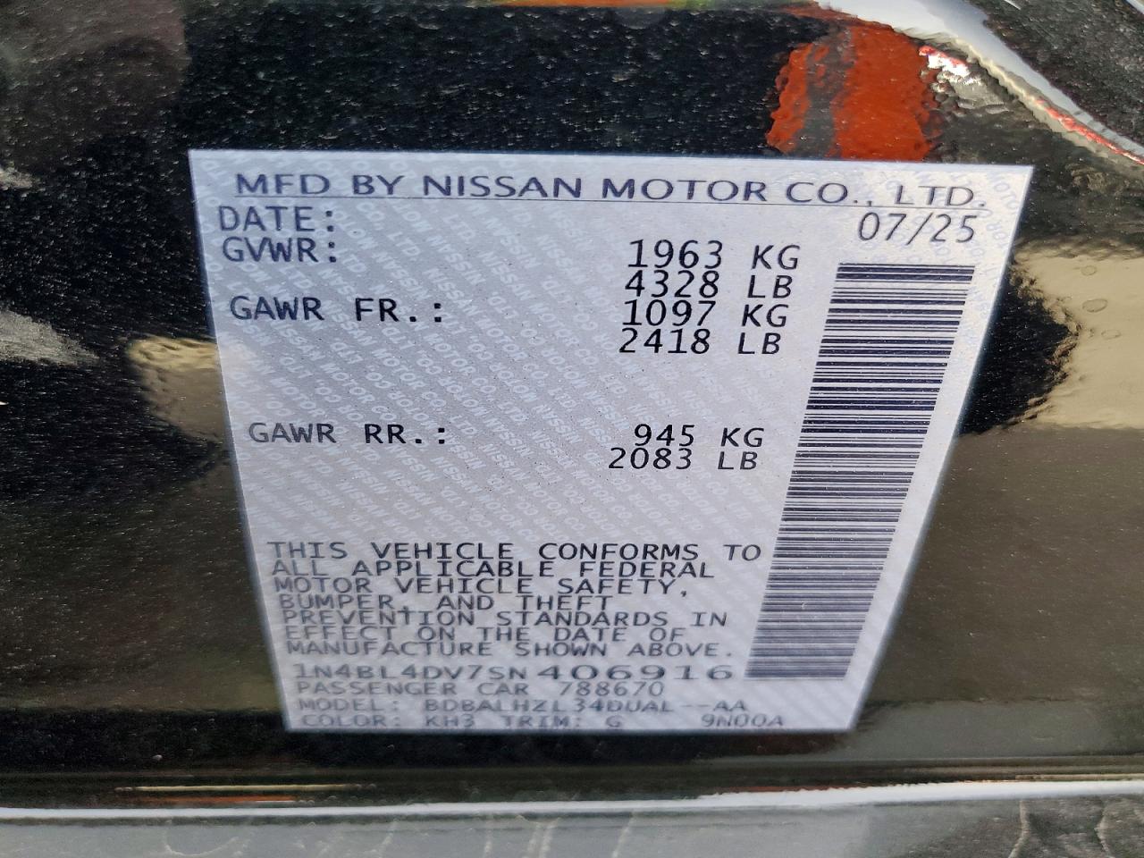 Nissan Altima Sv