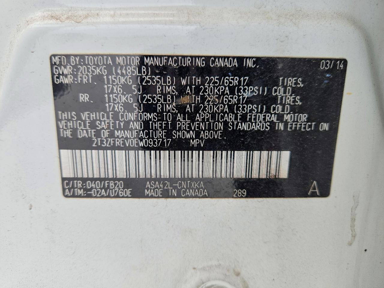 Toyota RAV4 Le