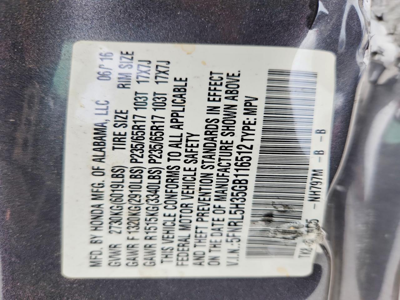 Honda Odyssey Se