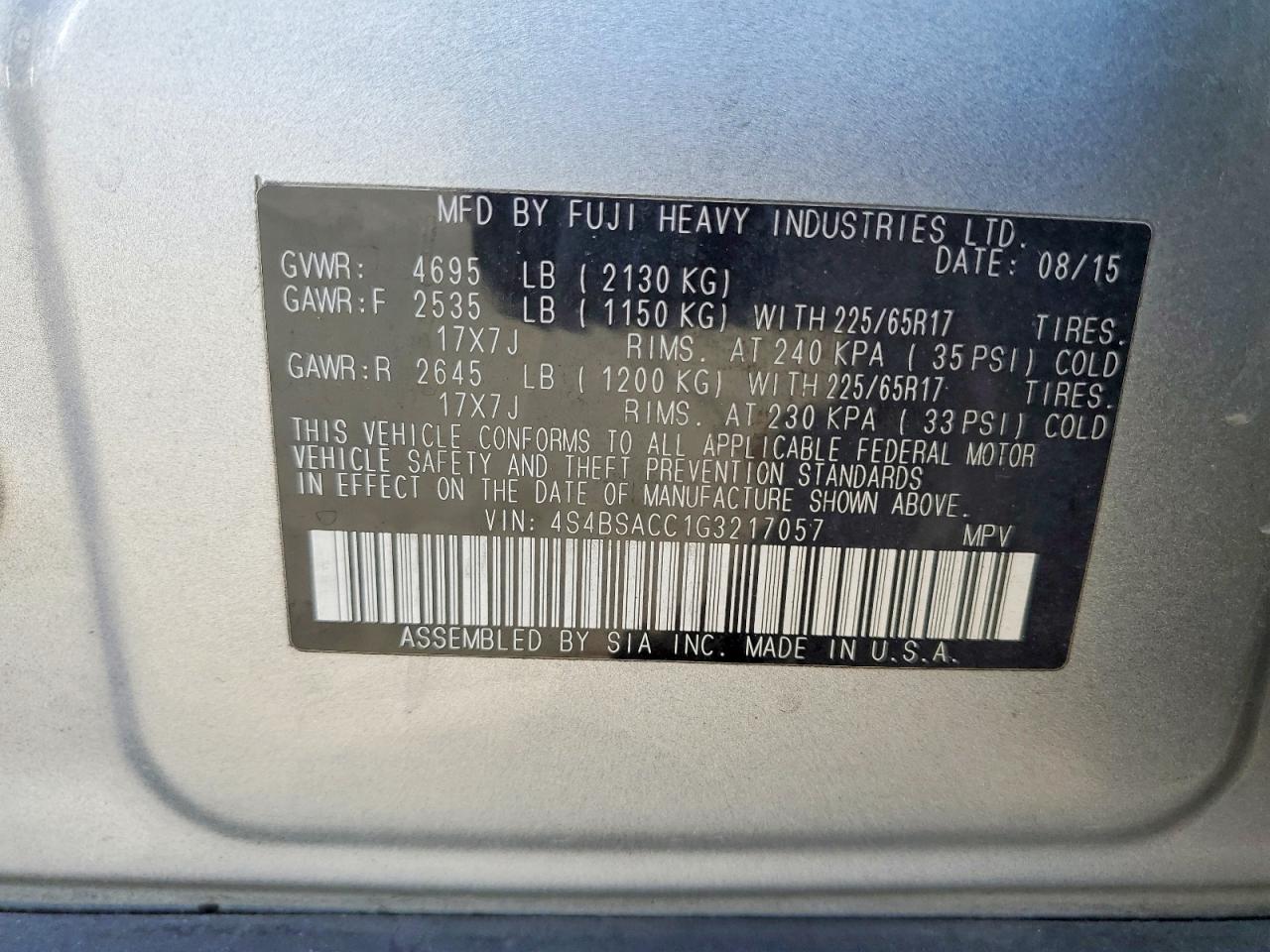 Subaru Outback 2.5i Premium