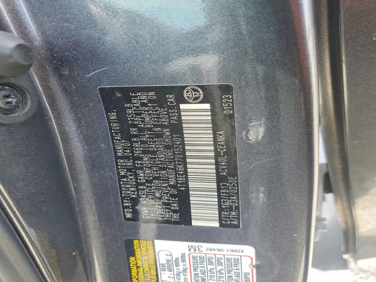 Toyota Camry Le