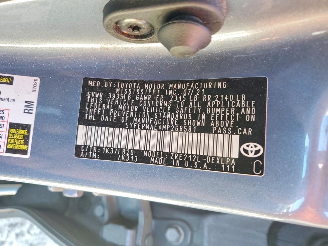 Toyota Corolla Le