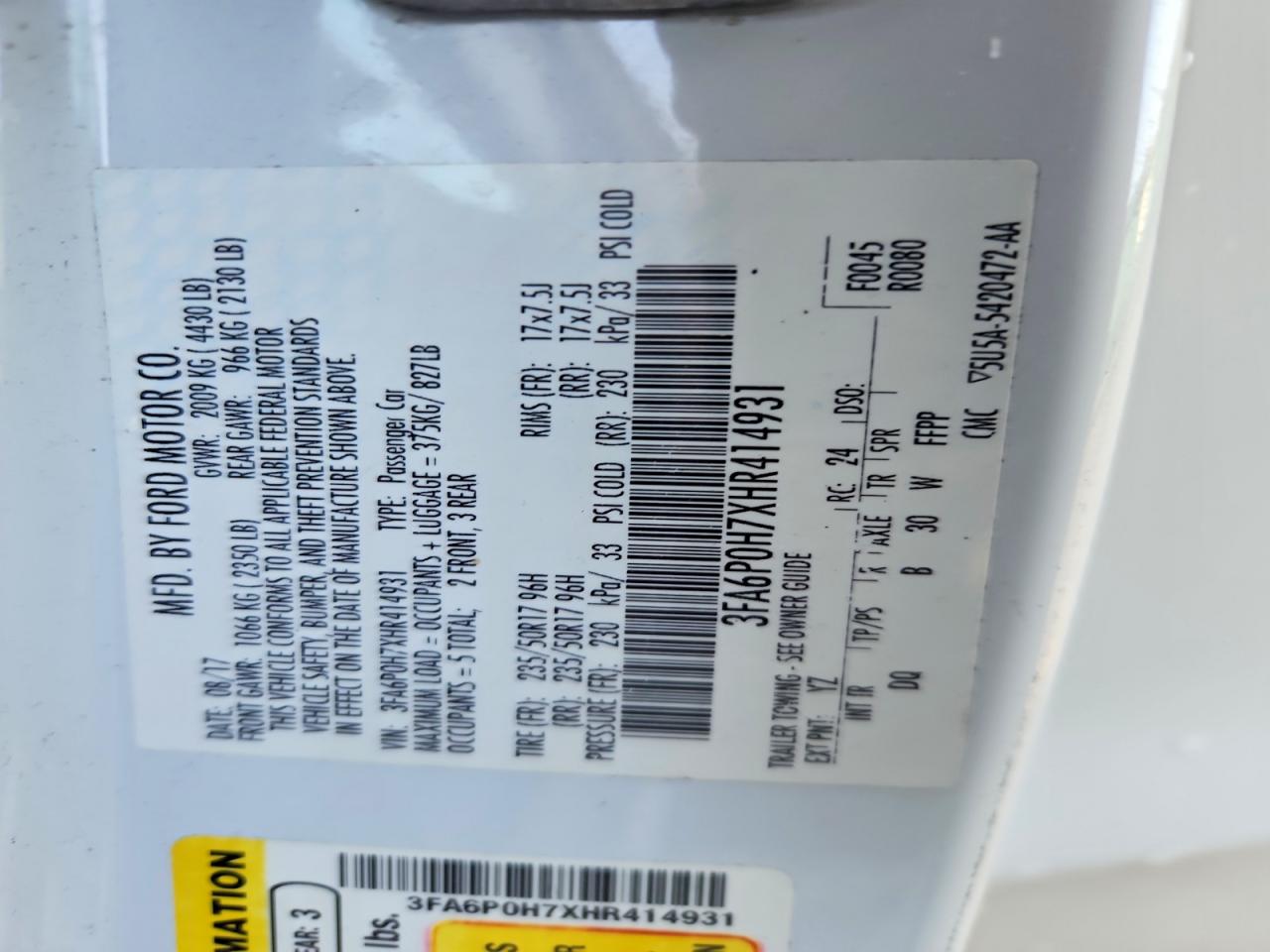 Ford Fusion Se