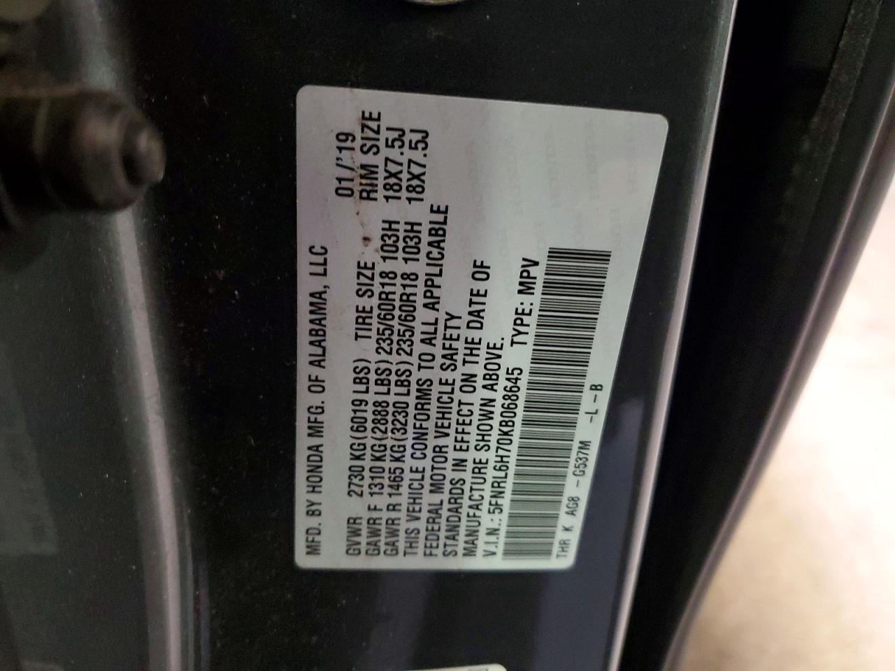 Honda Odyssey Exl