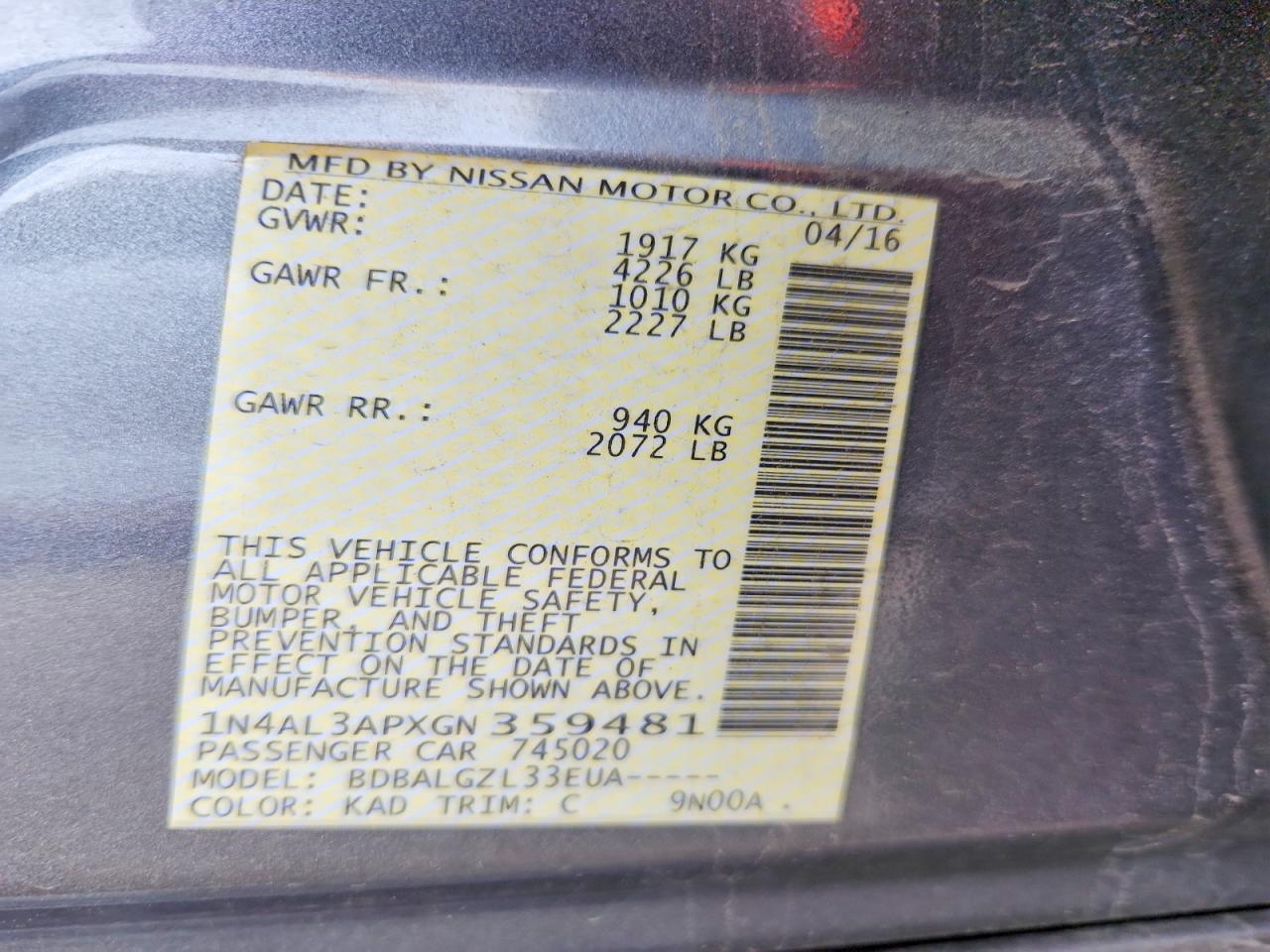 Nissan Altima 2.5 S
