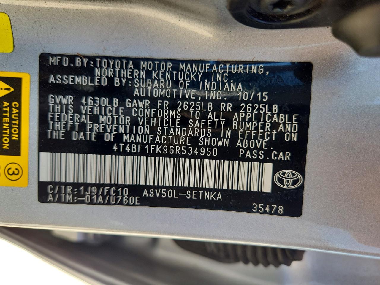 Toyota Camry Le