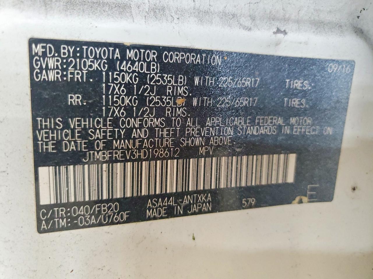 Toyota RAV4 Le