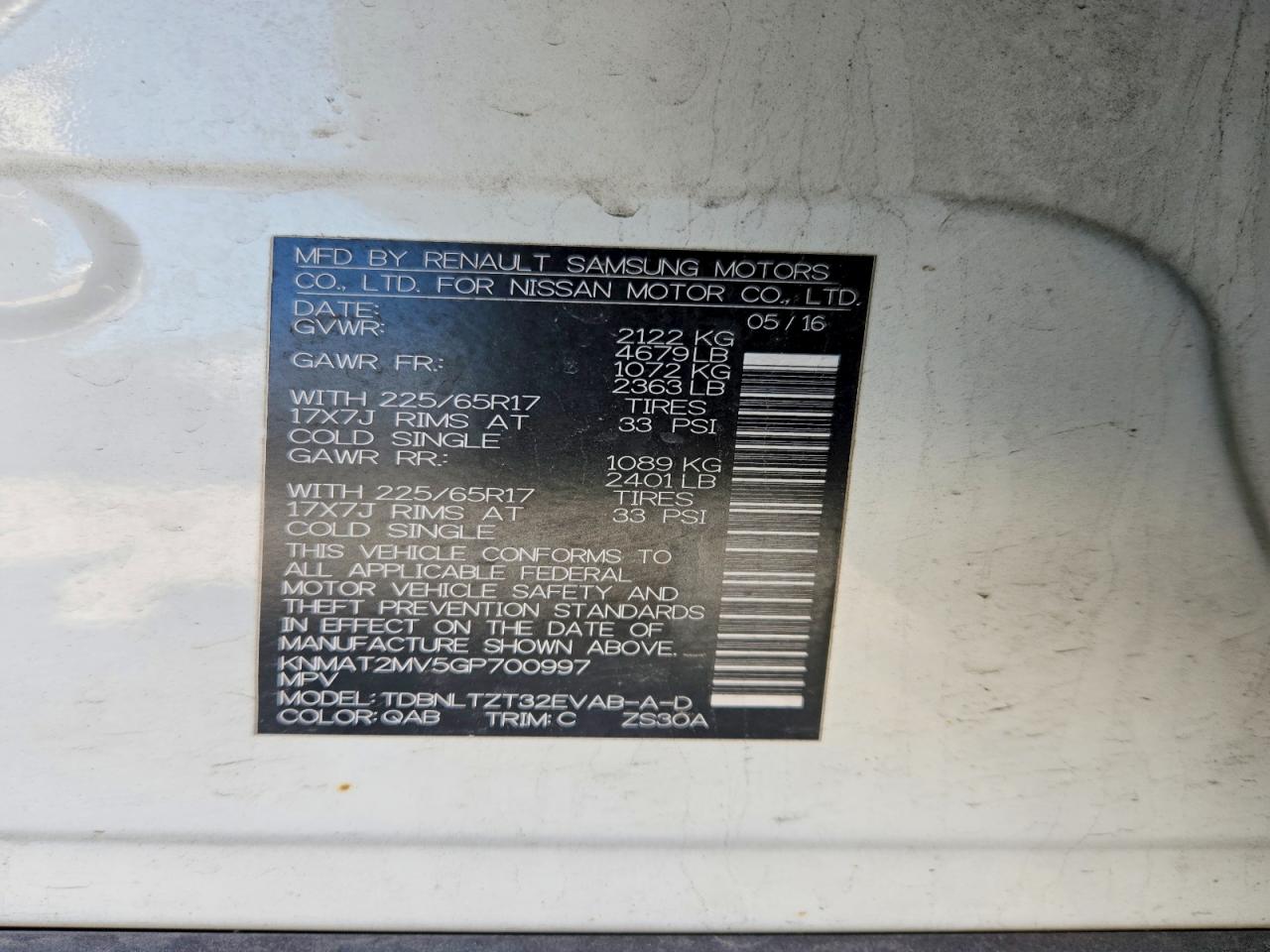 Nissan Rogue Sv
