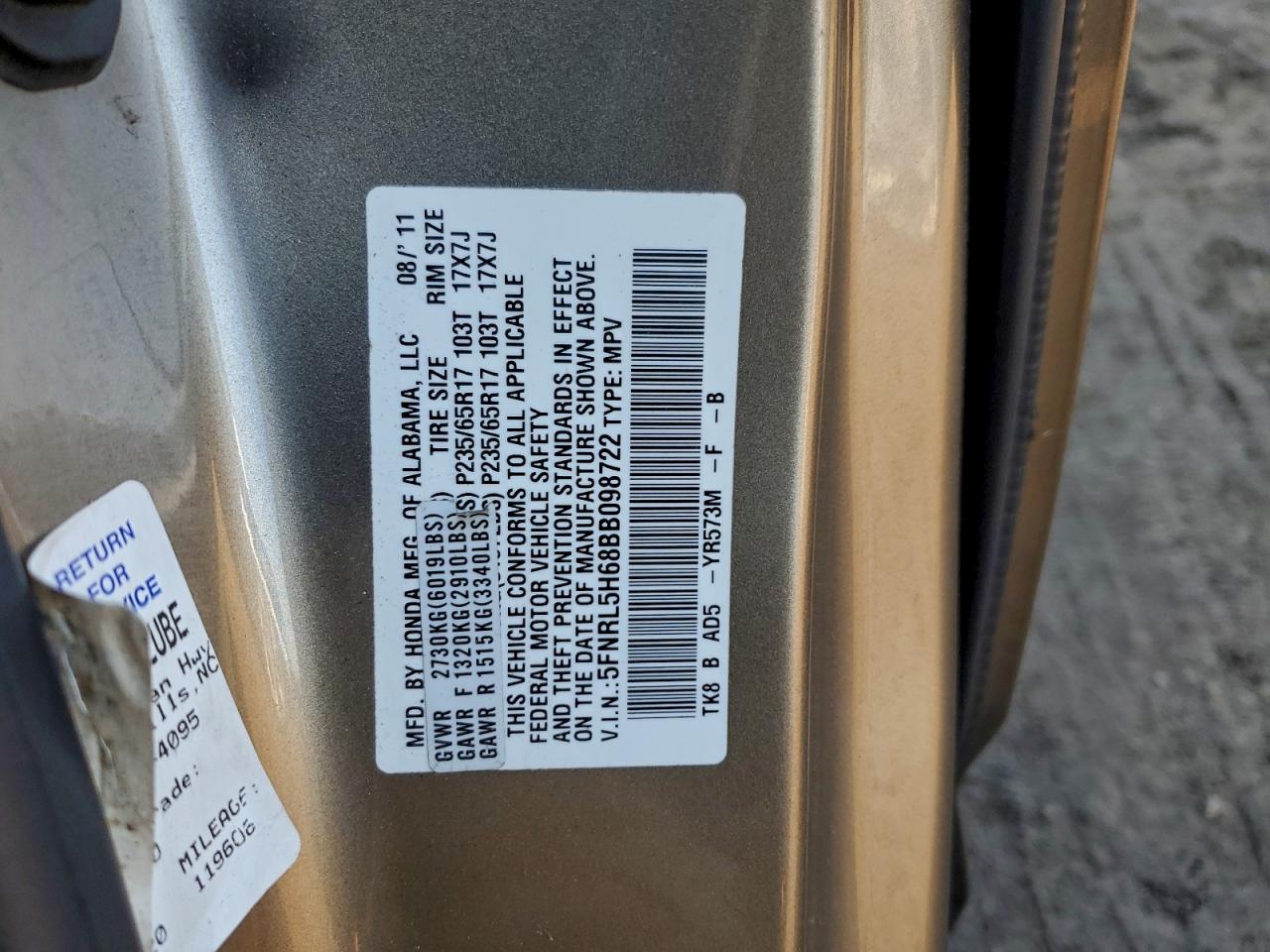 Honda Odyssey Exl
