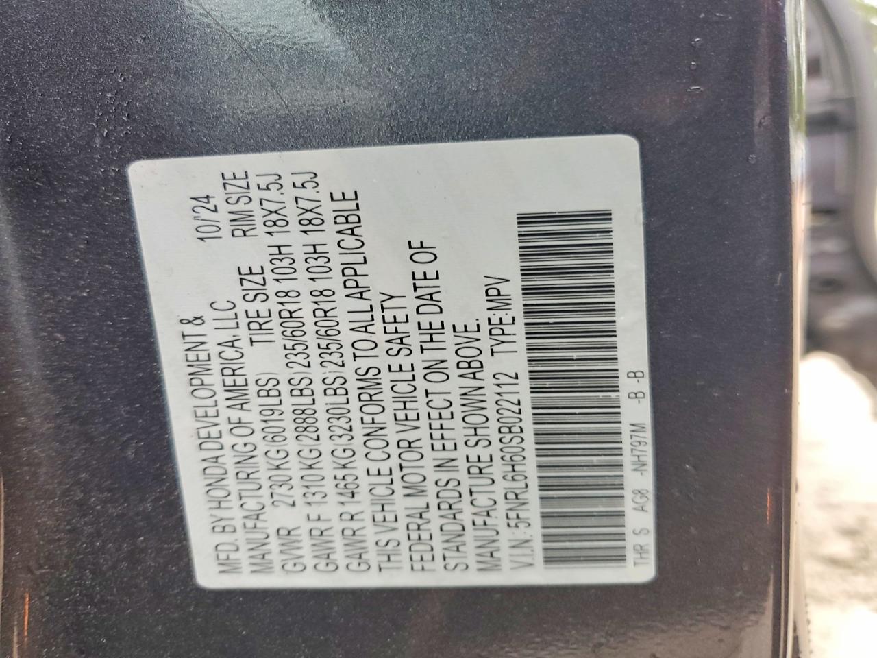 Honda Odyssey Exl