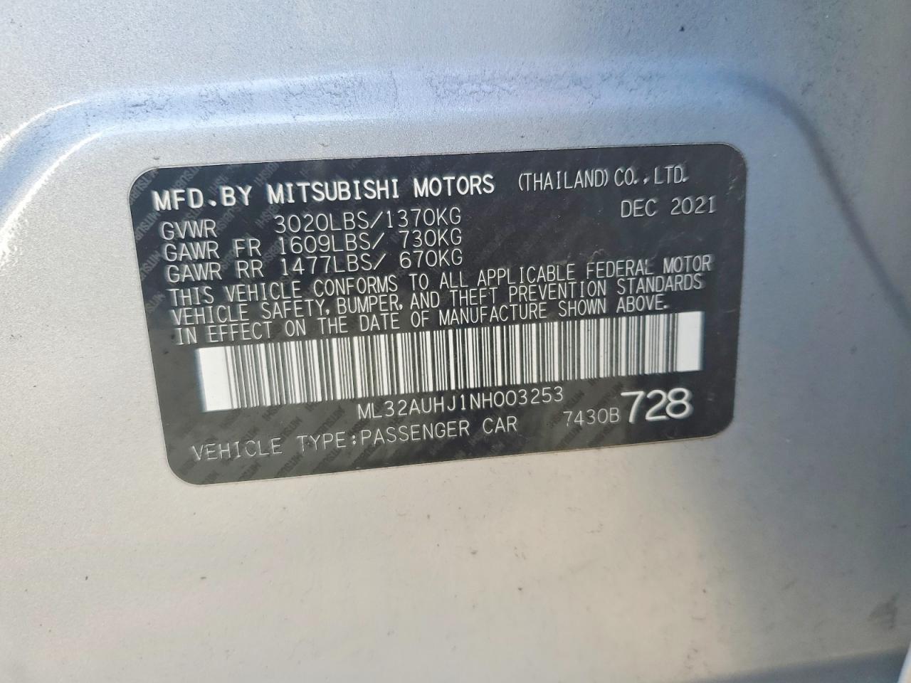 Mitsubishi Mirage Es