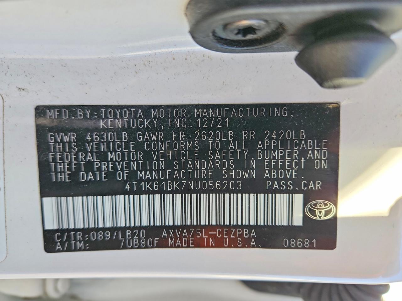 Toyota Camry Xse