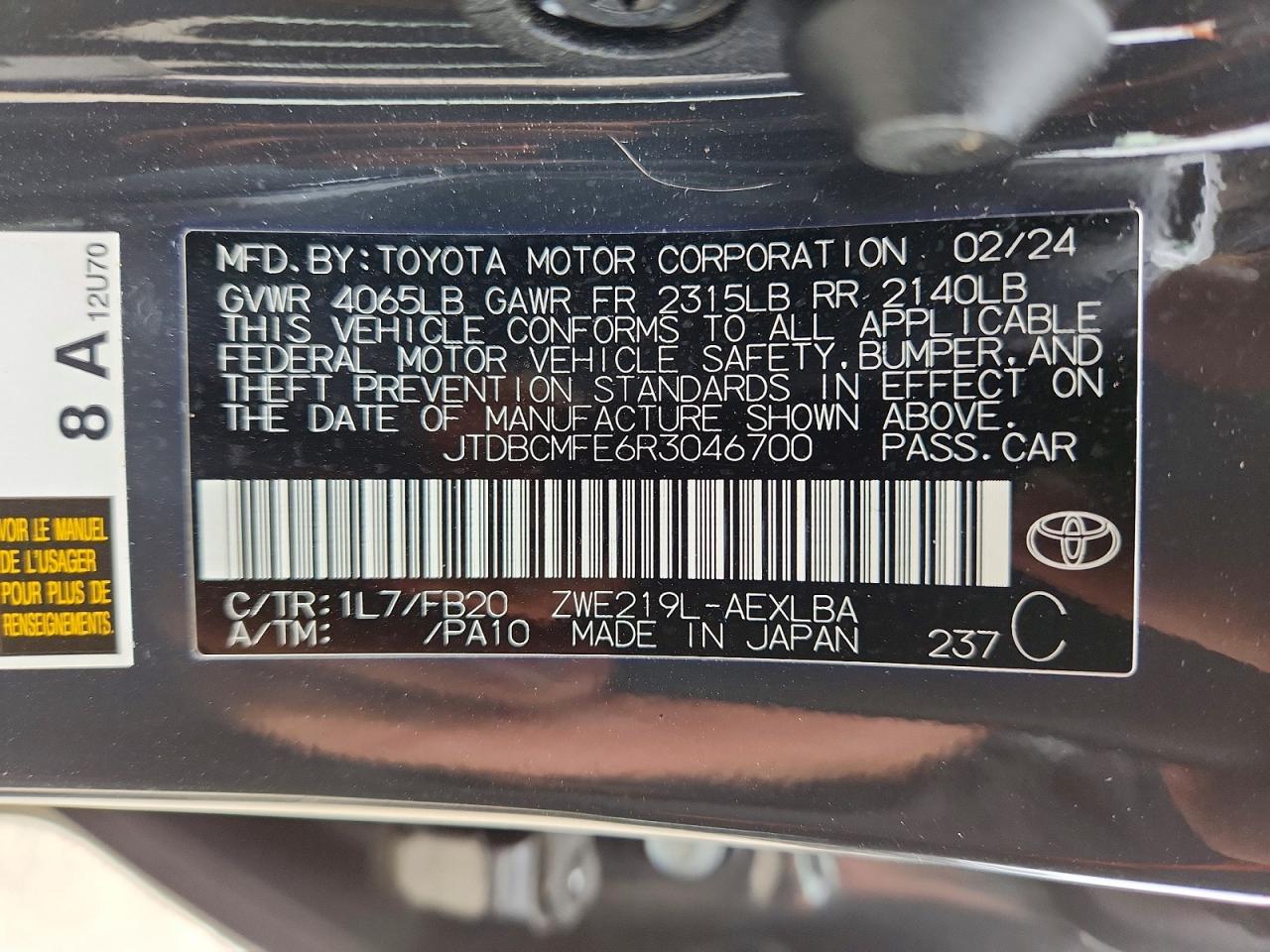 Toyota Corolla Le