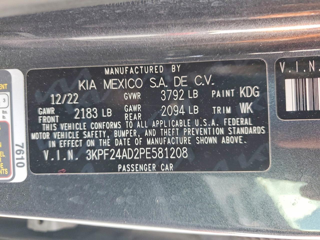 Kia Forte Lxs