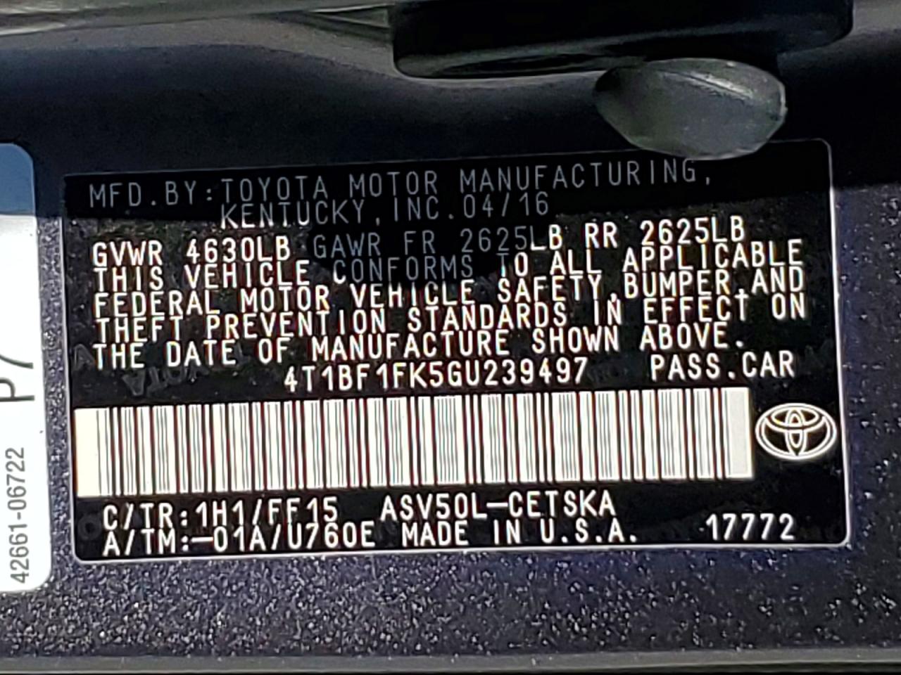 Toyota Camry Se