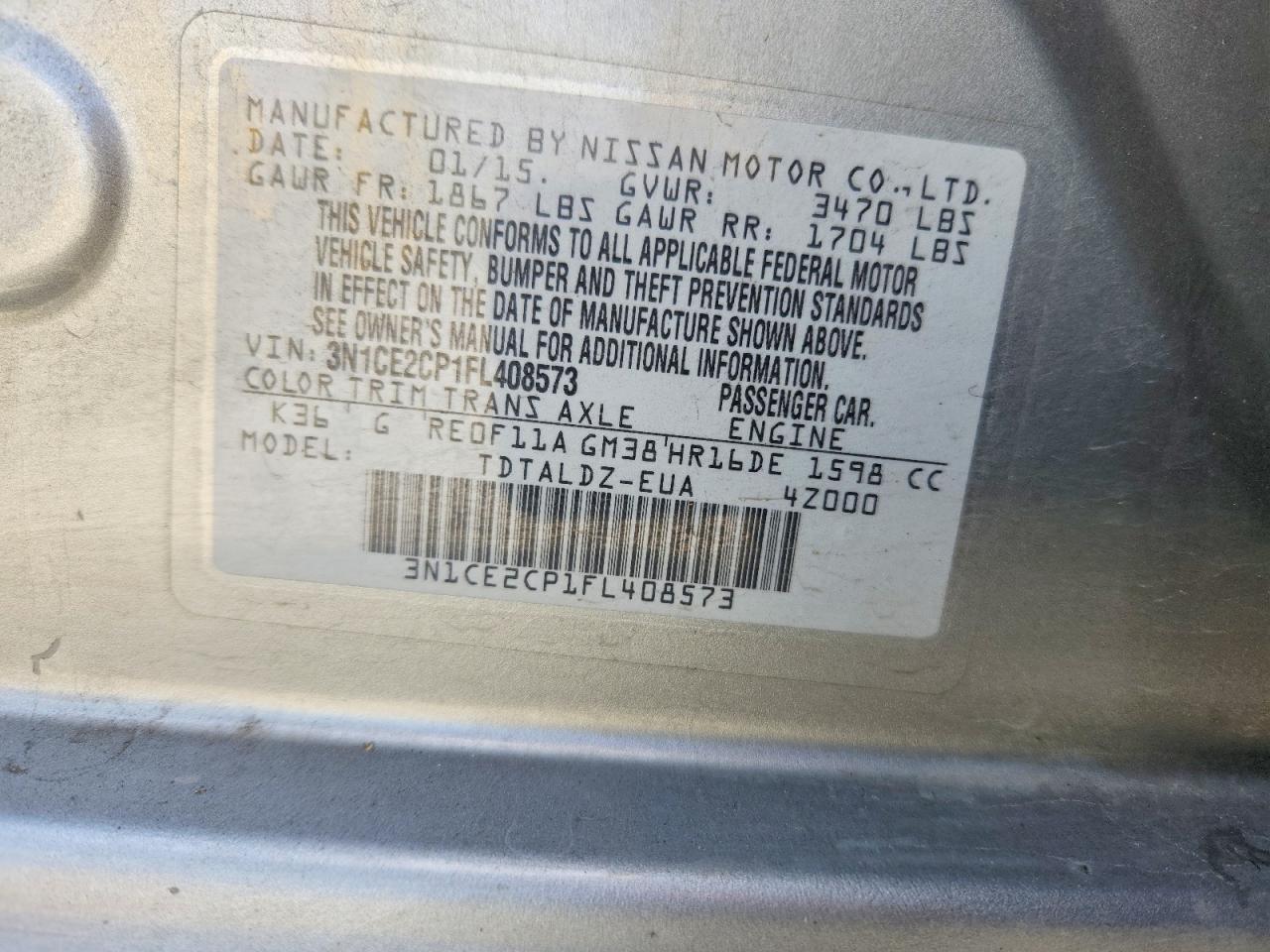 Nissan Versa Sv
