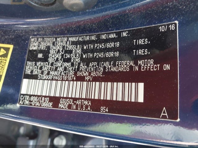 Toyota Highlander Xle V6