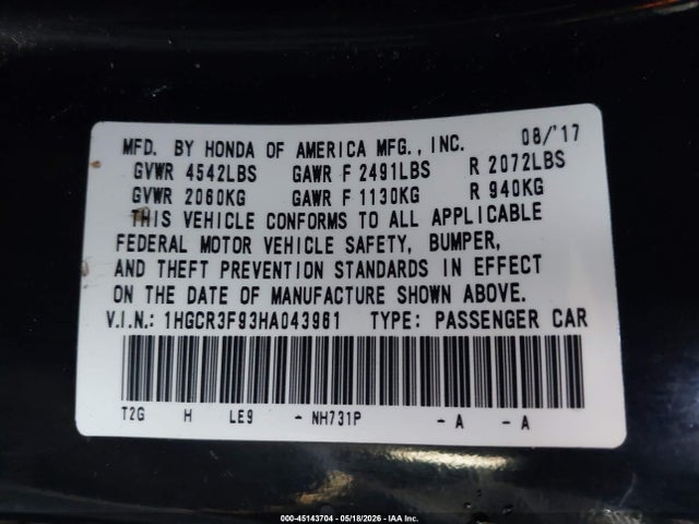 Honda Accord Touring V6