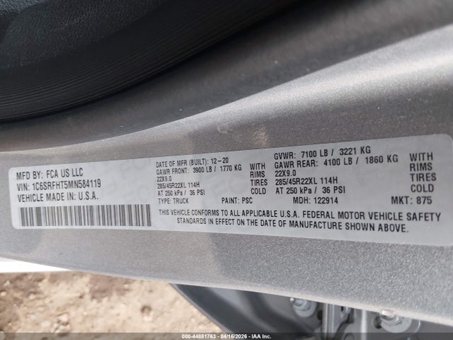 Ram 1500 Limited  4x4 5'7 Box
