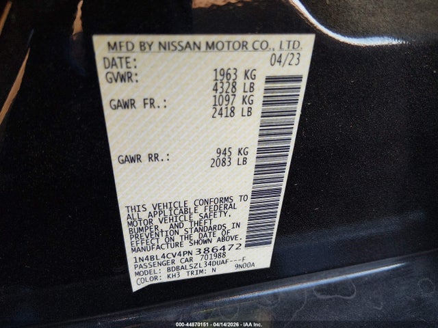 Nissan Altima Sr Fwd