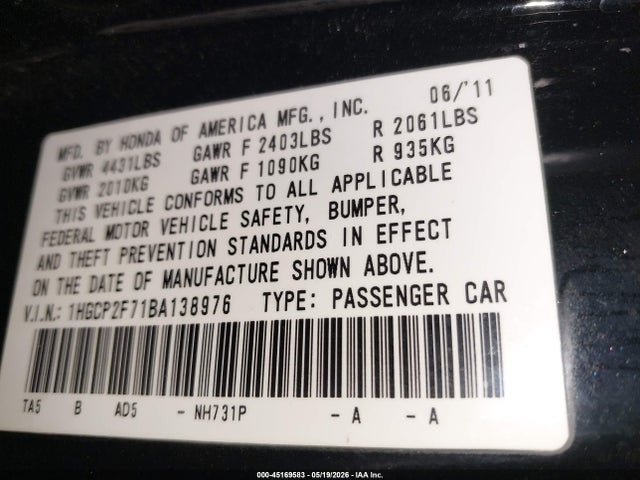 Honda Accord 2.4 Ex