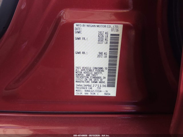 Nissan Altima 2.5 S