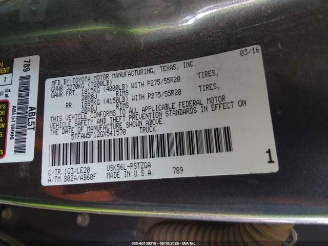 Toyota Tundra Platinum 5.7l V8