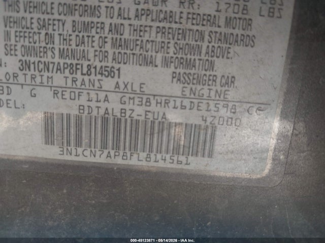Nissan Versa 1.6 Sv
