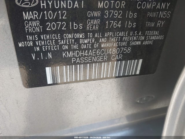 Hyundai ELANTRA Limited (ulsan Plant)
