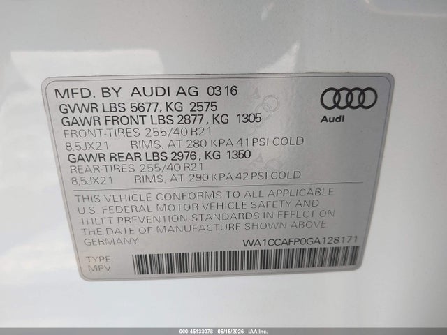 Audi Sq 3.0t Premium Plus