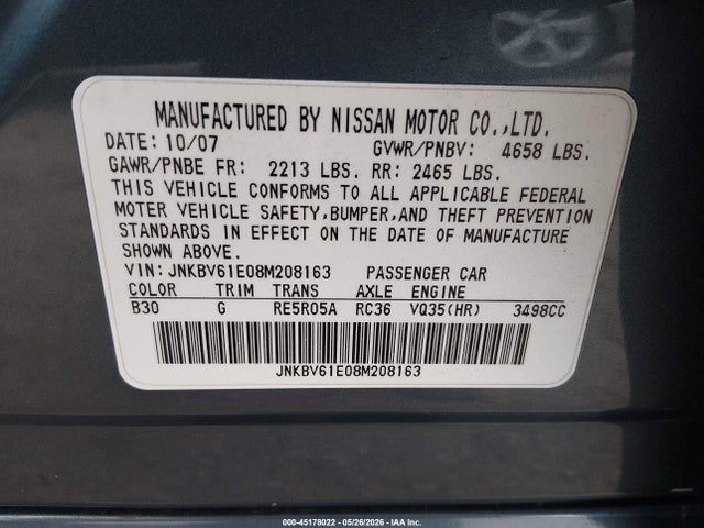 INFINITI G35 Journey