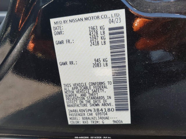Nissan Altima Sv Fwd
