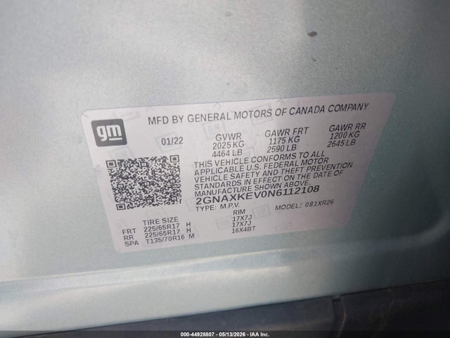 Chevrolet Equinox Fwd Lt