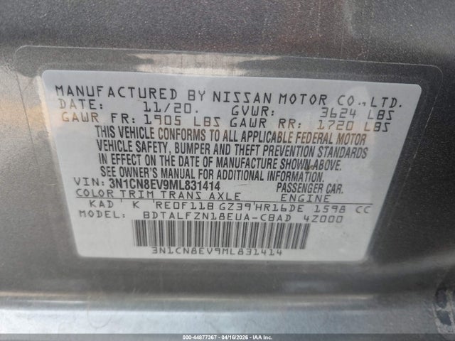 Nissan Versa Sv Xtronic Cvt