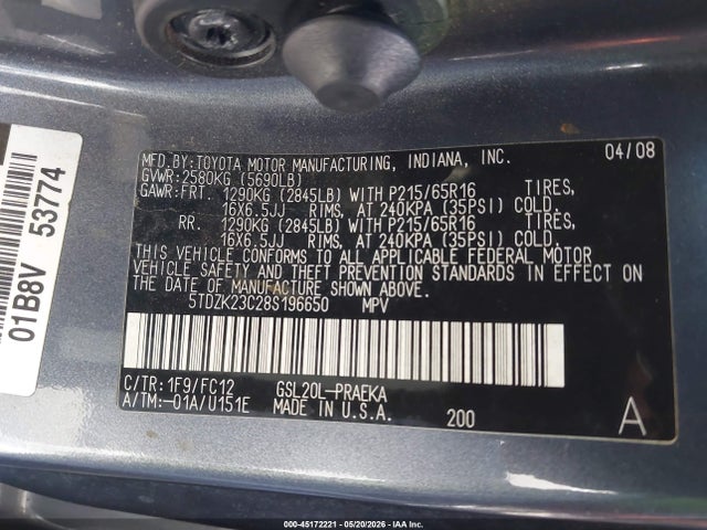 Toyota Sienna Le
