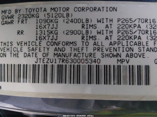 Toyota 4Runner Limited V6