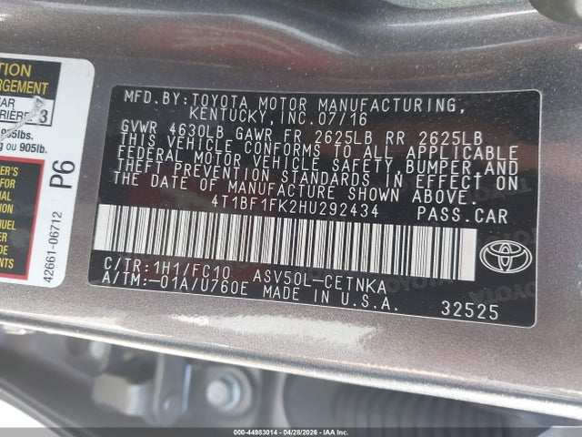 Toyota Camry Le