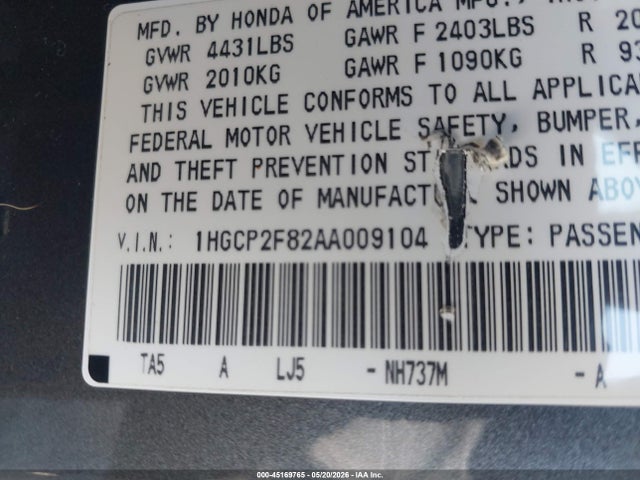 Honda Accord 2.4 Ex-l