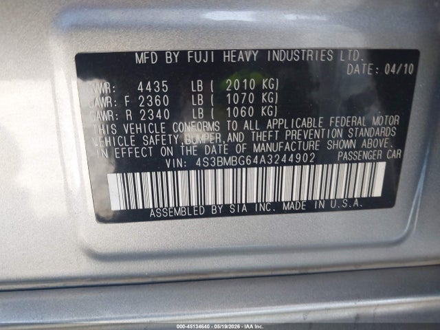 Subaru Legacy 2.5i Premium