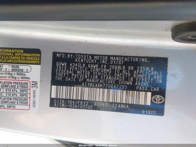 Toyota Camry Le