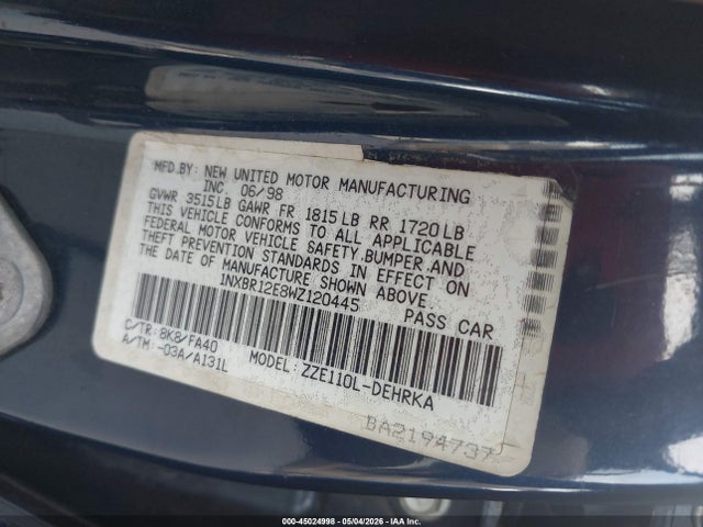 Toyota Corolla Ve