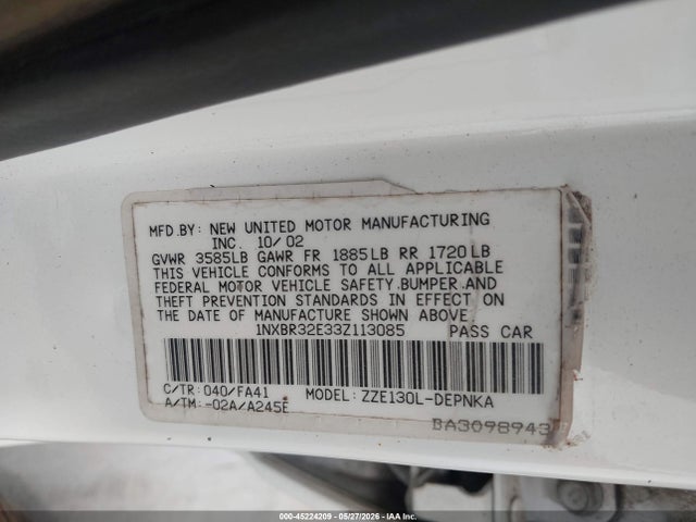 Toyota Corolla Le