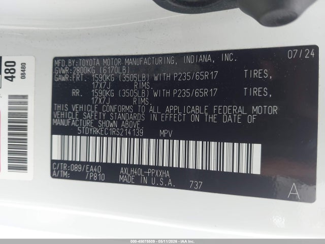 Toyota Sienna Xle