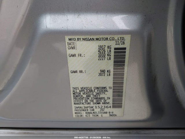 Nissan Altima 2.5 Sv