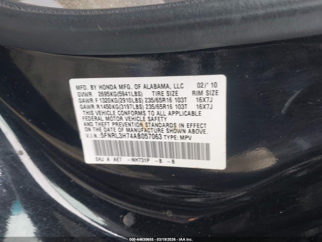 Honda Odyssey Ex-l