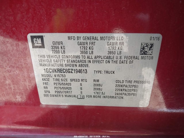 Chevrolet Silverado 1500 1lt