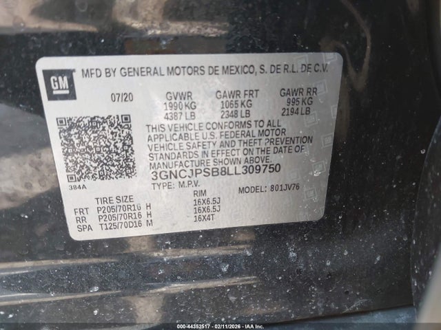 Chevrolet Trax Awd Lt