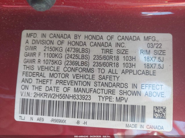 Honda CR-V Awd Ex