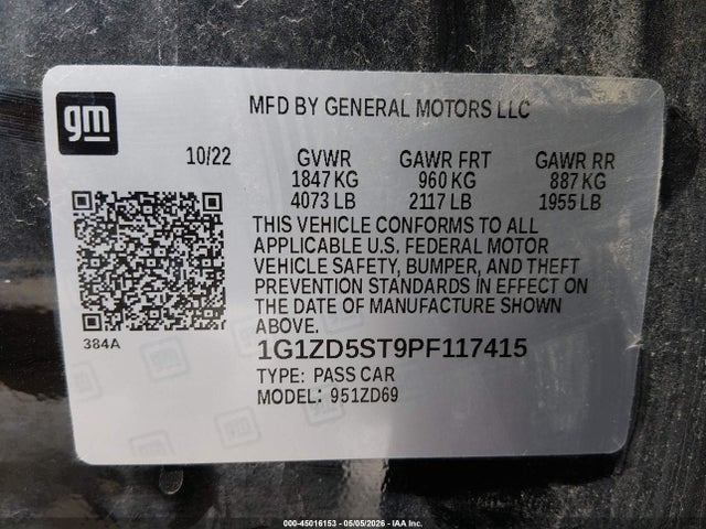 Chevrolet Malibu Fwd 1lt