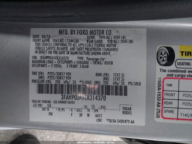 Ford Fusion Sel